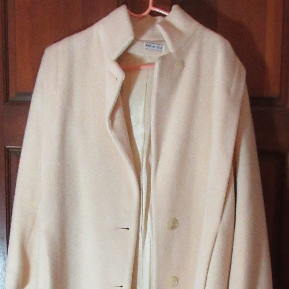 MICHELLE STUART Lined Wool/Nylon Coat Medium